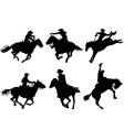 Cowboys silhouettes vector image