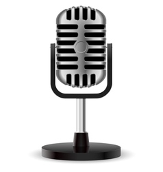 Retro microphone vector image