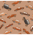 Vintage cars pattern vector image