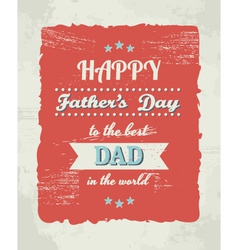 Fathers day card vector image