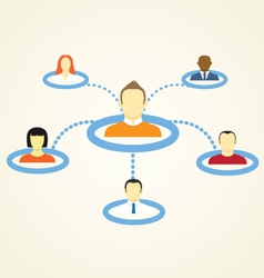 Social network vector image
