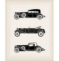 Vintage car vector image