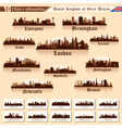 City skyline set 10 cities of Great Britain vector image