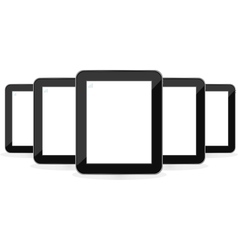 Digital tablet PC set isolated on white vector image