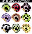 Set of vector quality stamp vector image