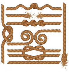 Rope borders vector image