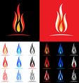 Fire icons collection vector image