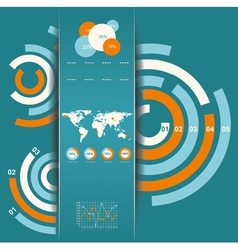 Set of Infographic Elements World Map and vector image