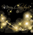 Black and golden Christmas background vector image