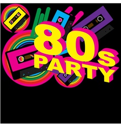 Retro party background vector image