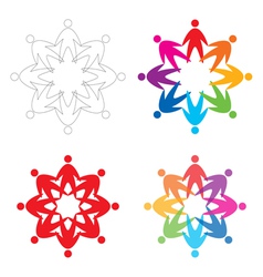 Set of people icons vector image