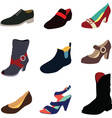 Various shoes collection vector image