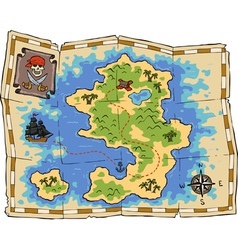 pirate treasure map labyrinth royalty free vector image