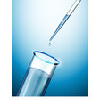 Pipette with a flask vector image