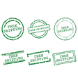 Free shipping stamps vector image
