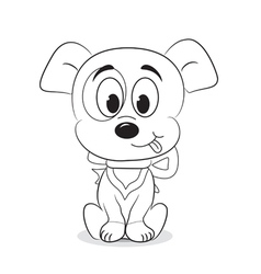 Cartoon dog vector image