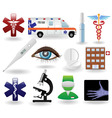 Medical icons and symbols set vector image