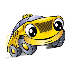 Cartoon taxi vector image