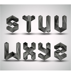 Trendy black alphabet Trendy black alphabet vector image