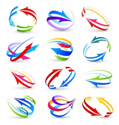 Collection of colour arrows vector image