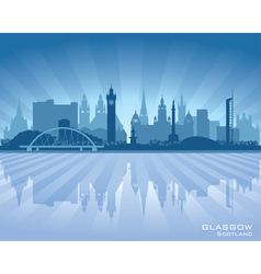 Glasgow Scotland skyline city silhouette vector image