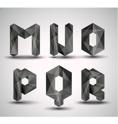 Fractal geometric alphabet vector image