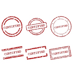 Certified stamps vector image