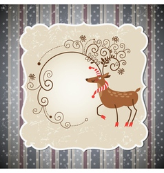 Christmas deer vector image