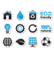 Ecology green recycling icons set vector image