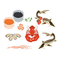 Sea food vector image