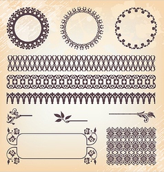 Vintage style ornate design ornaments and page Vintage style ornate design ornaments and page vector image