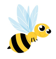 Bee Cute Cartoon vector image