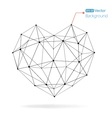 Geometrical heart background with lines vector image