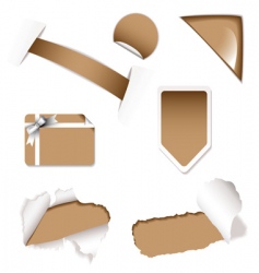 Shop sale elements brown vector image