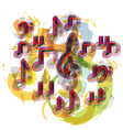 Abstract music note vector image