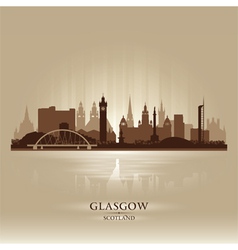 Glasgow Scotland skyline city silhouette vector image