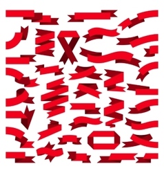 Flat ribbons set Flat ribbons set vector image