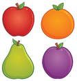 Fruit icons vector image