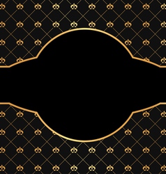 Vintage black background with golden elements vector image
