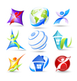 Collection of colour icons vector image