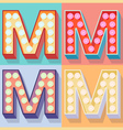 Letter m vector image