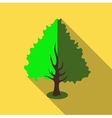 Fluffy green tree icon flat style Fluffy green tree icon flat style vector image