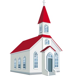 Little county christian church vector image