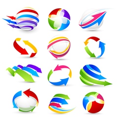Collection of colour arrows vector image