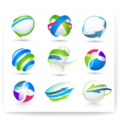 Collection of color elements vector image
