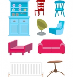 Furniture set vector image