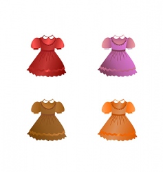 Set of children dresses vector image