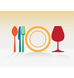 Cutlery Silhouette vector image