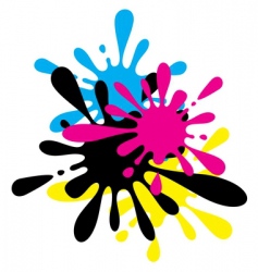 Ink splashes vector image