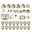 Location icons military style vector image
